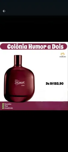 Colônia Humor a Dois Natura 75ml