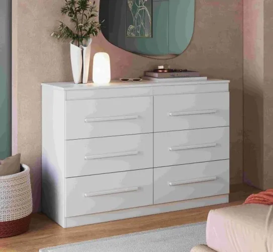 20256.Comoda Arizona 6G Branco Doripel 100%MDF