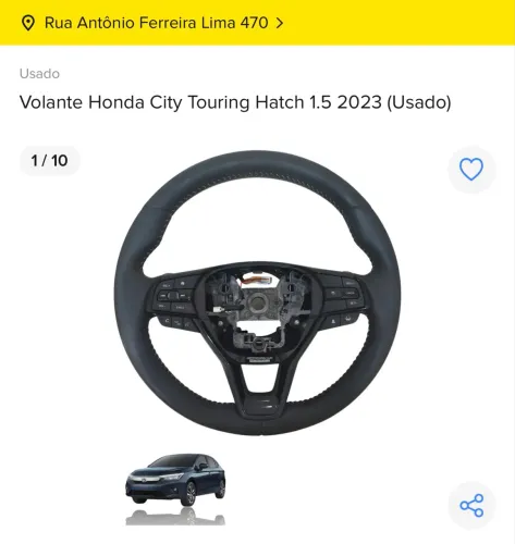 Volante Honda City Touring Hatch 1.5 2023