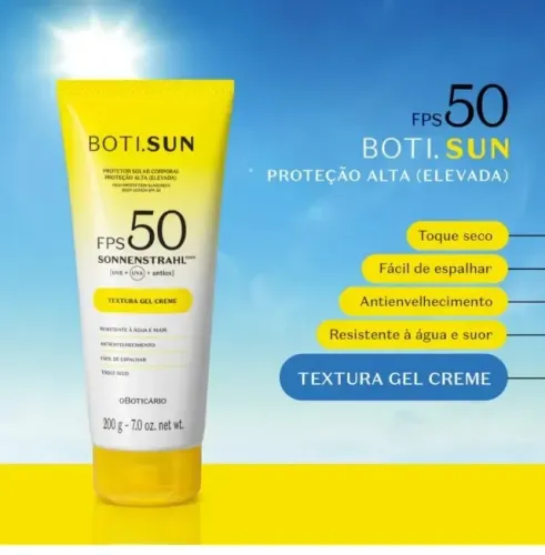 Protetor Solar Corporal FPS50 Boti.Sun 200g