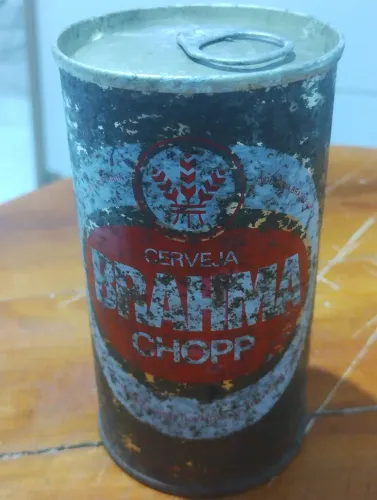 Lata de cerveja Brahma chopp antiga lacrada cheia