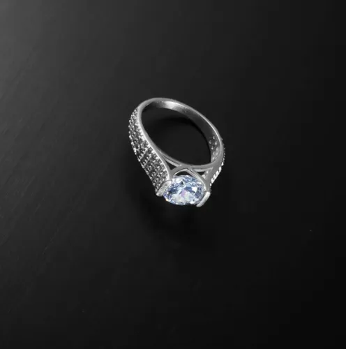 Anel de prata 925 com Zircônia Branca