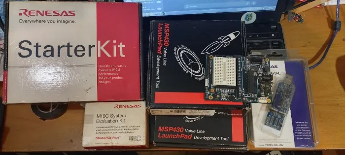 Diversos Kits de desenvolvimento, Renesas, Texas Instruments e Cypress
