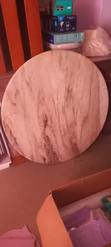 tampo de mesa em mármore excelente qualidade, redondo para mesa/4 cadeiras