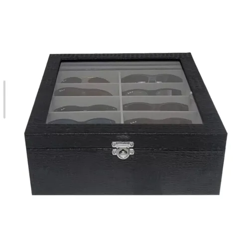 Caixa porta oculos - Com Tampa de Vidro