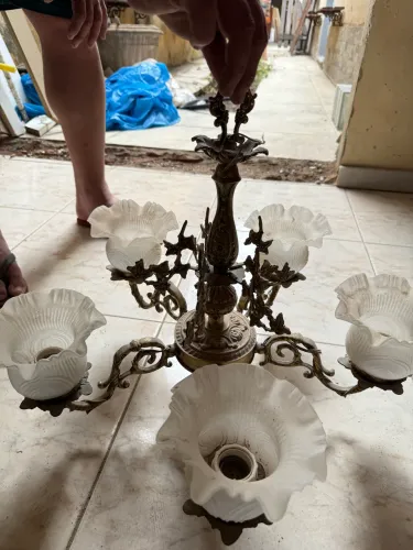 Lustre vintage de bronze