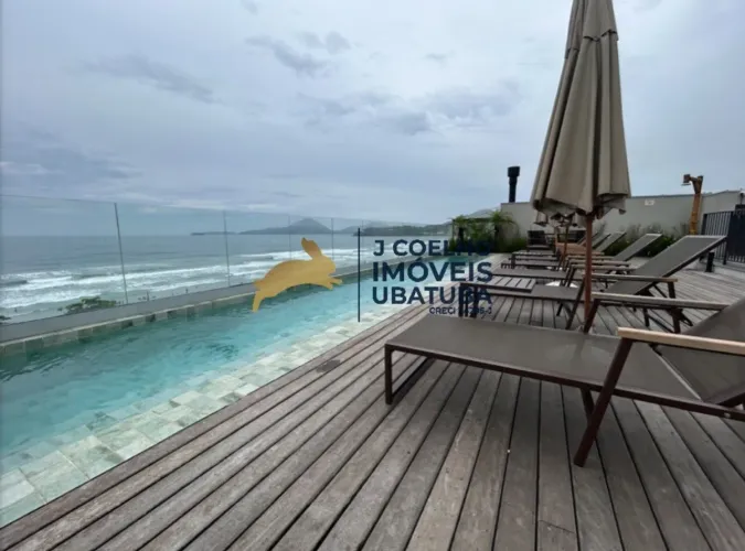 Apartamento localizado em um condomínio frente mar na Praia Grande de Ubatuba SP disponíve