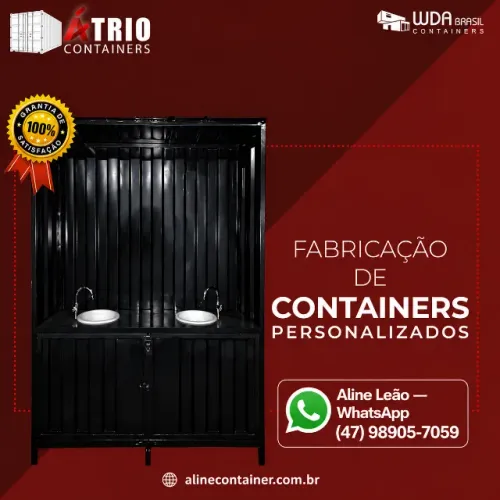 Container banheiro canteiro de obra promoção semana do cliente