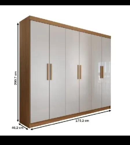 Guarda-Roupa Casal Aurora Radiante 6 Portas 2 Gavetas - Panorama Móveis