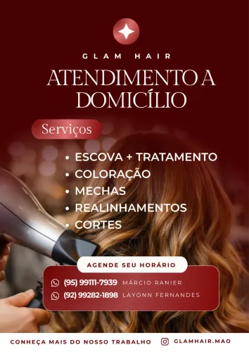 SALÃO SEM SAIR DE CASA - GLAM HAIR