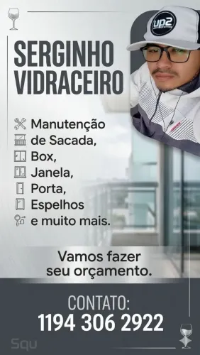 Vidraceiro mão de obra e so chama 