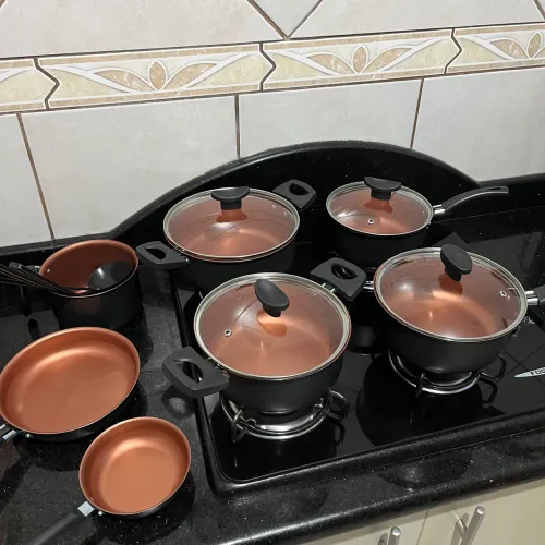 Conjunto de Panelas Antiaderentes 10 Peças com Entrega Rápida!
