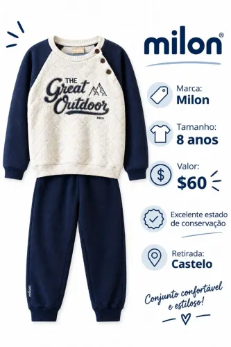 Vendo conjunto de moletom Milon