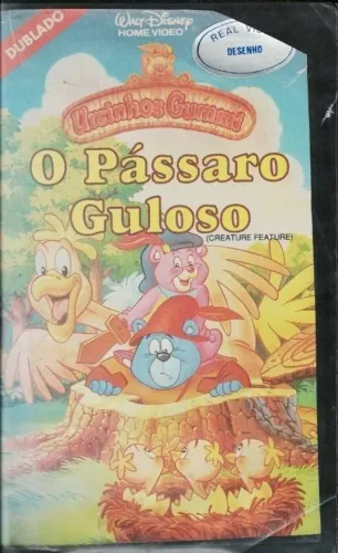 VHS: Ursinhos Gummi -- O Pássaro Guloso (dublado) Walt Disney home video (fita cassete)