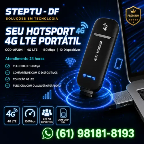 Modem 4g Lte Wi-fi Hotspot Roteador Dongle Usb 150 Mbps Arduino Automação COD-AP204