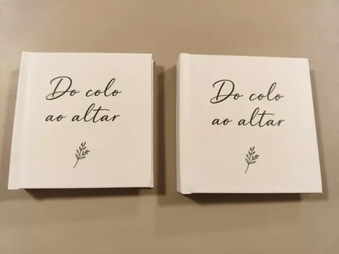 Álbum de Fotos Casamento "Do Colo ao Altar" 10x10cm - 20 Fotos