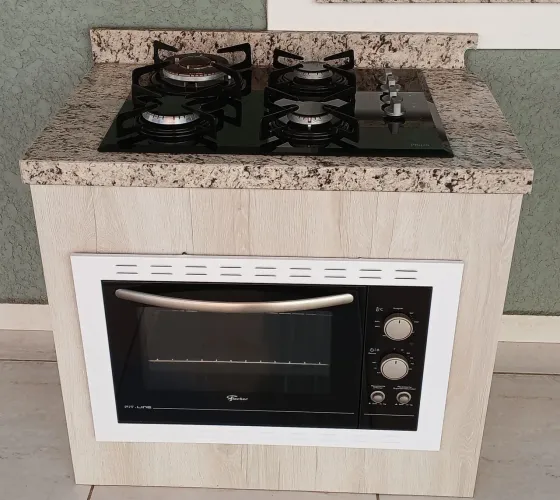 Conjunto forno e fogão