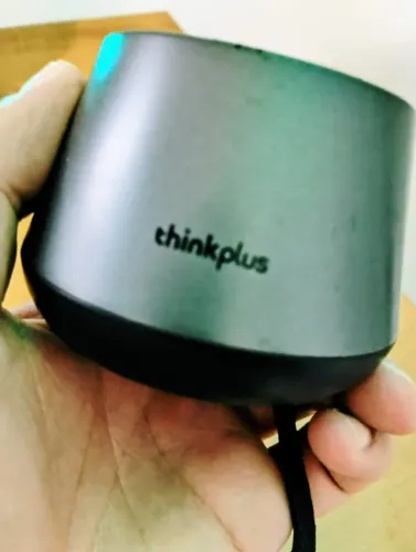 Caixa de som portátil lenovo tink plus k3 Pro bluetooth cor cinza 
