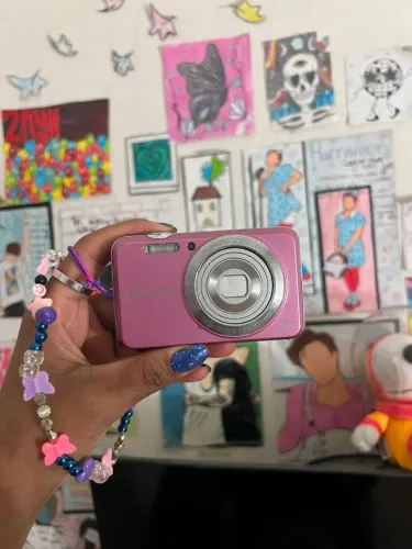 Câmera Samsung ES80 rosa| pronta pra uso!
