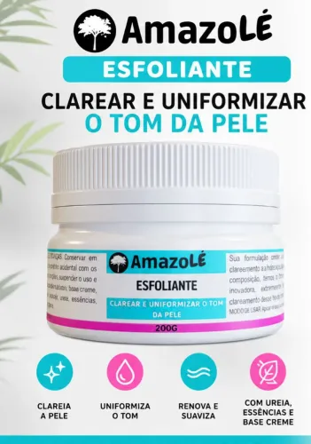 Esfoliante AmazoLé 200g - Renove Sua Pele e Deixe o Tom Mais Uniforme! 