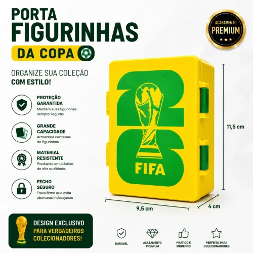 Caixinha Porta Figurinhas Da Copa Do Mundo 