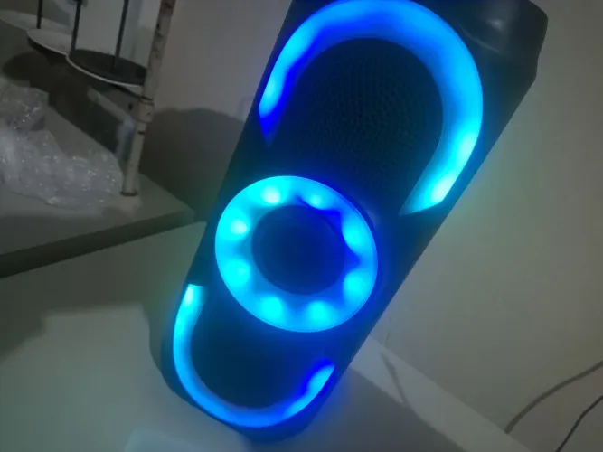 Caixa de som Bluetooth com LED Rgb