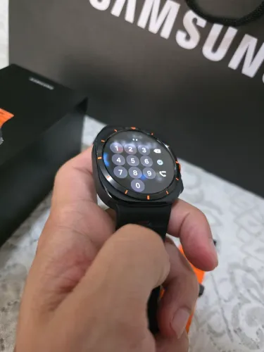 Galaxy watch ultra pulseira laranja- bateria 100%
