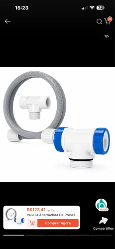 Duchão para aumentar fluxo da água 