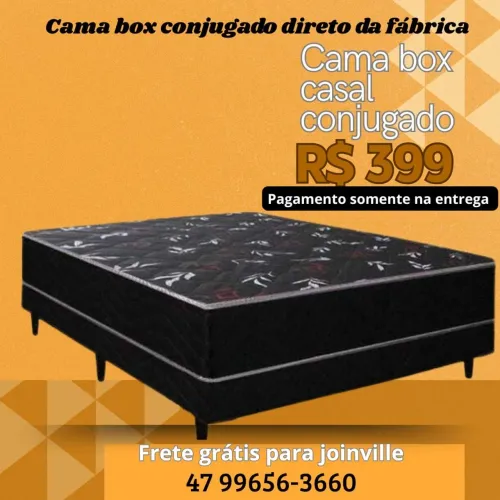 Vendo cama box conjugado casal novo