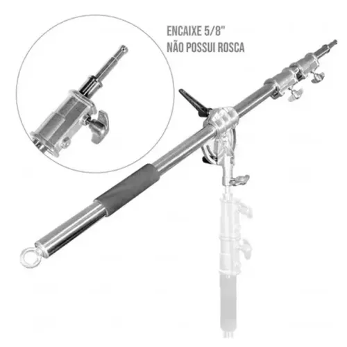 Braço Girafa Inox Greika Cs-330x 225cm Com Bolsa Contrapeso