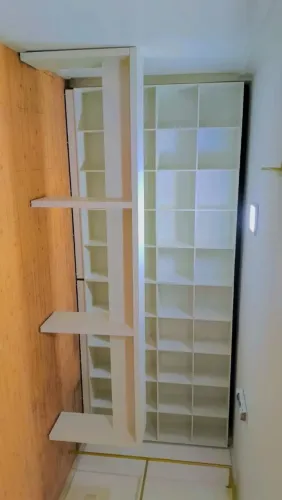 Colmeia e mesa em mdf