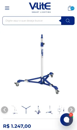 V Lite Hd100 Tripe suporte de iluminação de estúdio Com Roda De Silicone Perfeito (Usado)