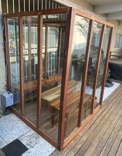     Sauna a Vapor Moderna em Vidro