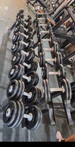 Kit de halteres de 12kg a 30kg emborrachado 