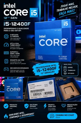 Processador core Intel i5 12400f