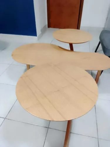 MESA CENTRO E MESA CANTO - MACIÇA