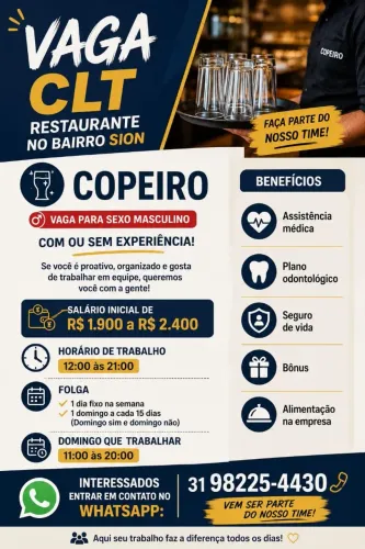 Copeiro para Restaurante 