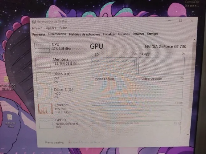 Placa de vídeo GT 730 DDR3 2G