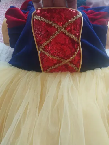 Vestido branca de neve veste até 2 anos