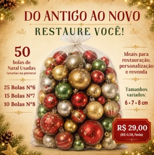 Bolas de natal usadas