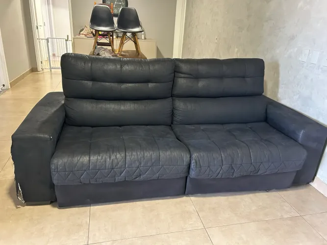 Sofá retrátil e reclinável 2.55m