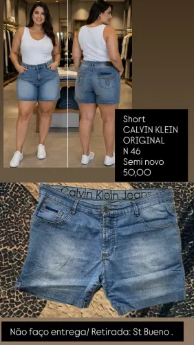 Short CALVIN KLEIN N 46 original semi novo 50,00