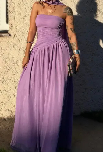 Vestido de Festa Lilás - Madrinha - Elegante e Delicado