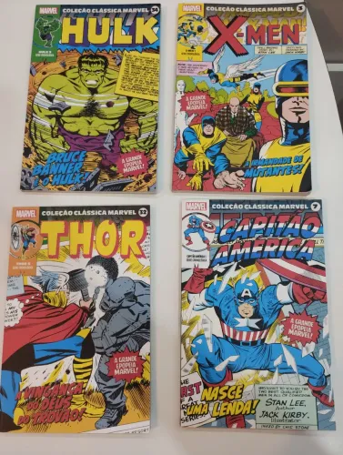 Lote 4 HQs coleção clássicos da Marvel