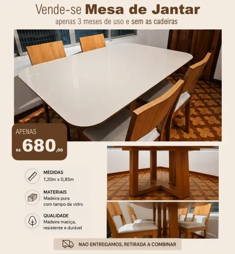 Mesa perfeita para sua sala!
