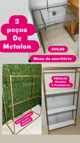 Arara/ prateleira / mesa de escritório METALON