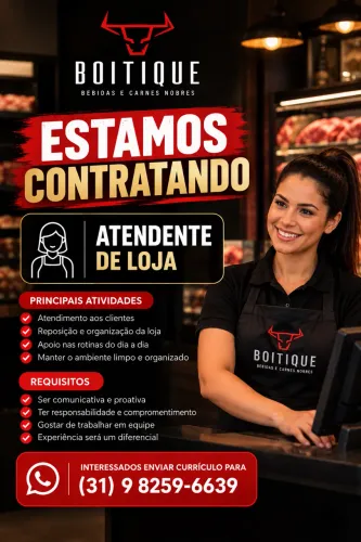 Vaga de atendente de loja