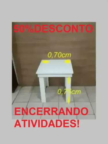 Mesa Mdf Branca 50% Desc. à vista