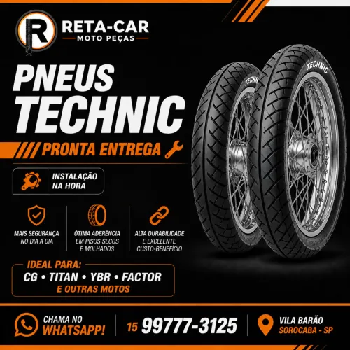Pneus de Moto CG Titan Fan YBR Factor - Technic 