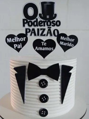 Bolo decorado promoção dia dos pais, retirada por conta do comprador